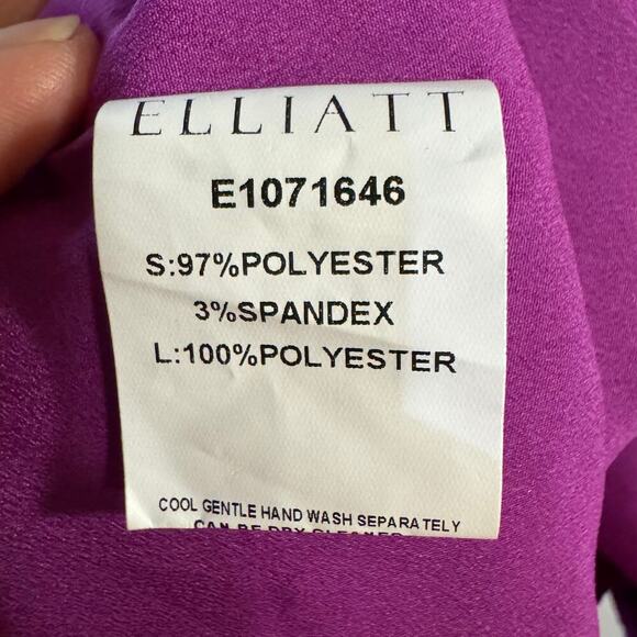 NWT ELLIATT Satin Orchid Fuchsia Mini Dress Size Large - Picture 12 of 13